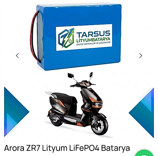 Arora ZR7 LifePo4 Batarya