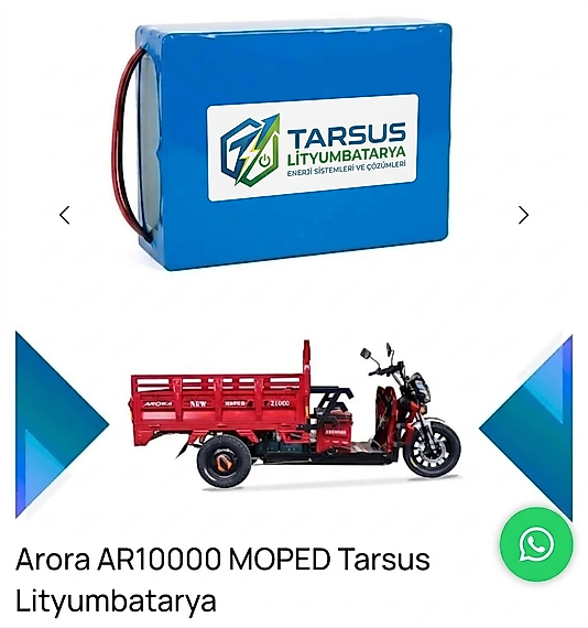 Arora AR1000 Lityum LifePo4 Batarya