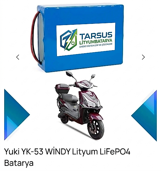 Yuki YK53 Windy Lityum LifePo4 Batarya